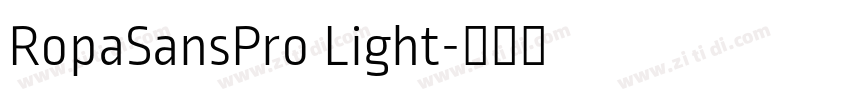 RopaSansPro Light字体转换